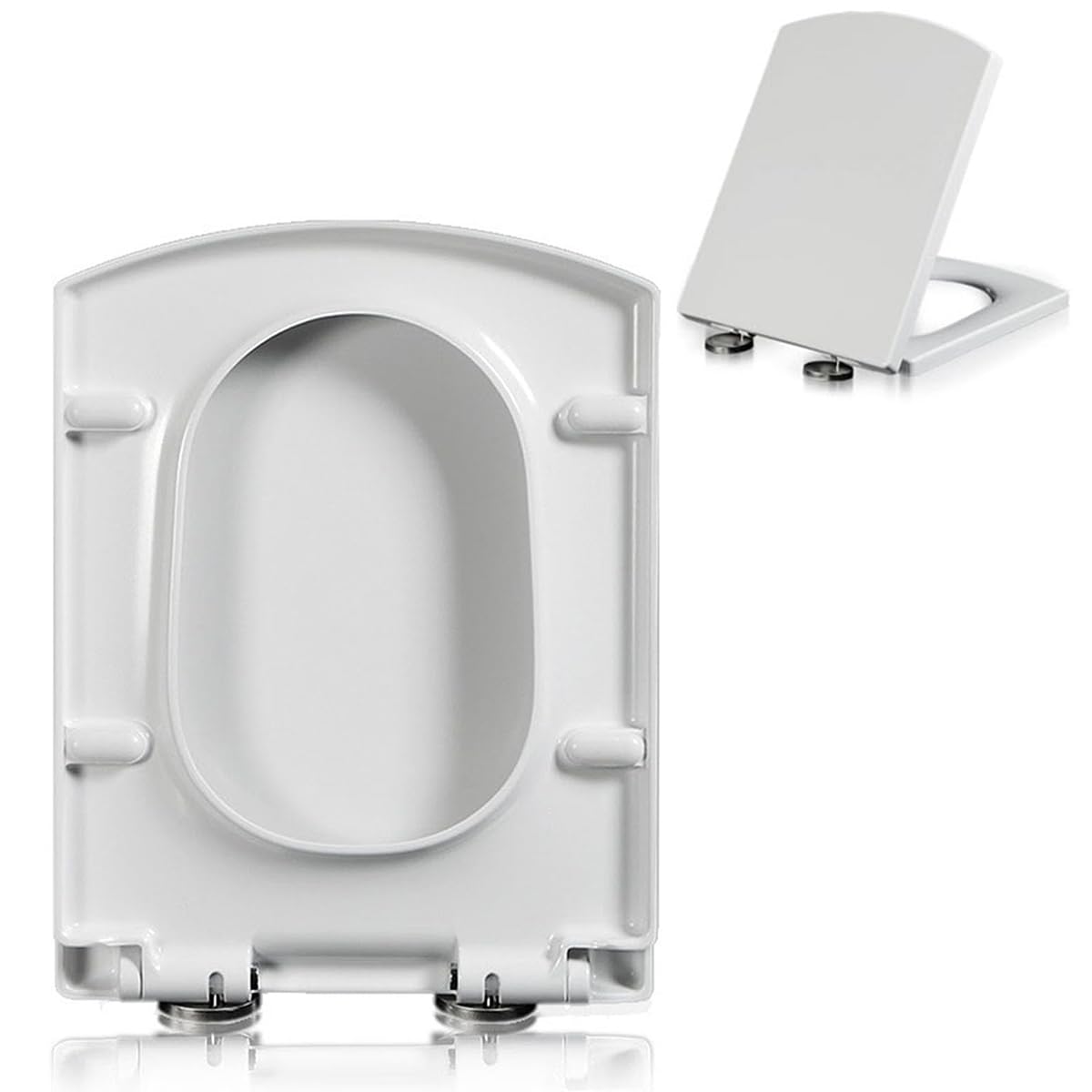 Ldhsjh Uf Stainless Steel, Inges, Adjustable, Easy Clean, Area, Lightweight, Durable, Portable, User-Friendly, Compact, White, Square, Soft, Close, Toilet, Seat, Quick, Release