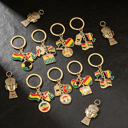 Porte-clés Juneteenth lot de 8 pour trouver un cadeau culturel authentique et durable - 3