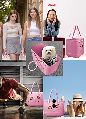 Bolsa de praia de borracha – Bolsa de viagem impermeável para mulheres bolsa lavável para esportes p