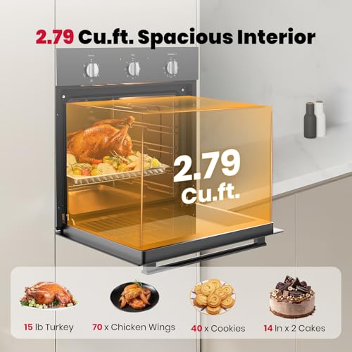 Image of GASLAND 24 Inch Built-in Electric Oven, 2.79 Cu.ft, 2200W, ETL Certified