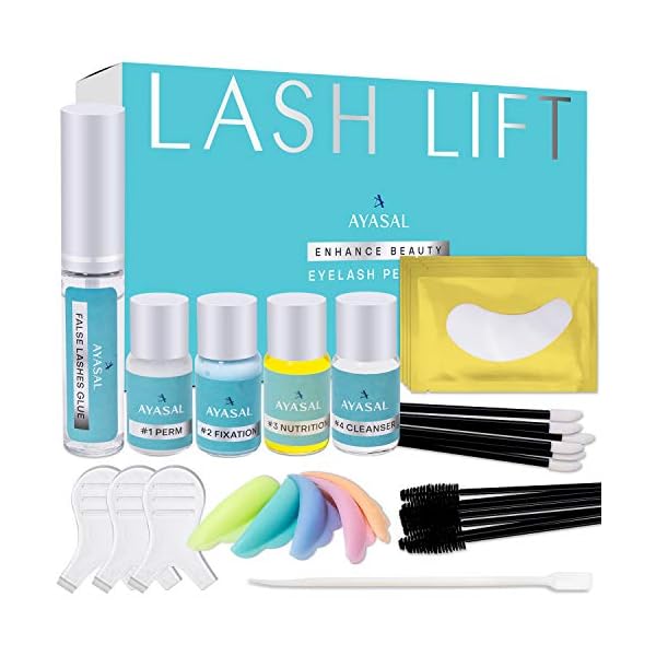 AYASAL-Eyelash-Perm-Kit-Long-Lasting-Curl-Home-Professional-Use-Lash-Lift-Kit-Safe-Perming-Wave-Semi-Permanent-Curling-Professional-Quality AYASAL Lash Lift Kit Eyelash Perm Kit, with Detailed Instruction Eyelash Lift Kit, Easy for Beginner and Professional Lash Perm Kit, Achieve Salon-Quality Lashes Lift with Safe and Effective Result