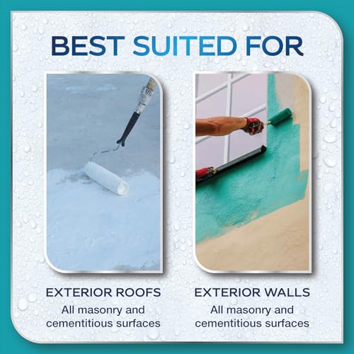 Image of Dulux Aquatech DampProtect 2-in-1 Basecoat - Heat Resistance Paint for Summer Cool Roof, Exterior Waterproofing for Walls & Terrace Roof, Crack Bridging, 10C Cooling, 8 Yr Warranty - 4 L