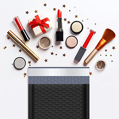 Ucgou Bubble Mailers 4X8 Inch Black 50 Pack Poly Padded Envelopes Small Business Mailing Packages Opaque Self Seal Adhesive Waterproof Boutique Shipping Bags For Jewelry Makeup Supplies #000 #TOP4