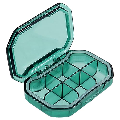 アクセサリーポータブルケースお薬プランナービタミン容器携帯用薬ケースチューインガムの容器キット犬箱デオドラントピルボックス旅行収納ボックス グリーン 9.2X6.2X2.5CM