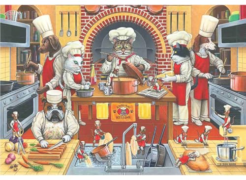 Anatolian- Kool Kat Kuisine Jigsaw Puzzle ni&ntilde;os, Adultos Rompecabezas, Color, 500 (ANA3586)
