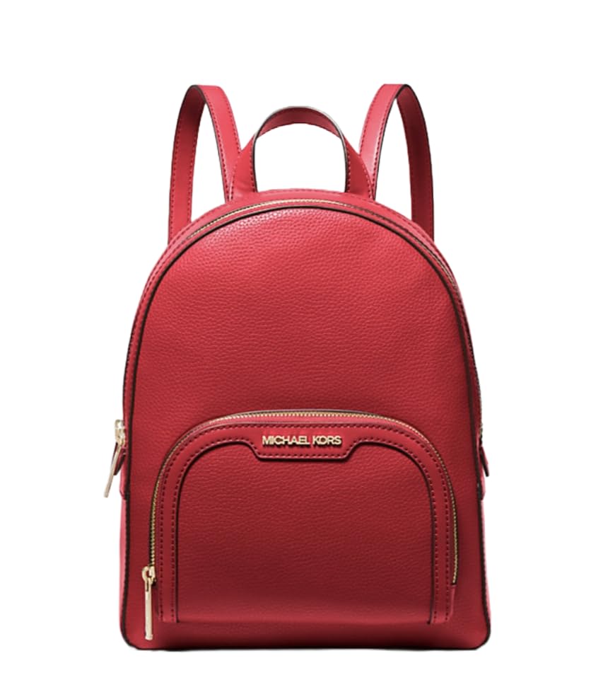 Michael Michael KorsJaycee Medium Logo Pebbled Leather Backpack Bright Red