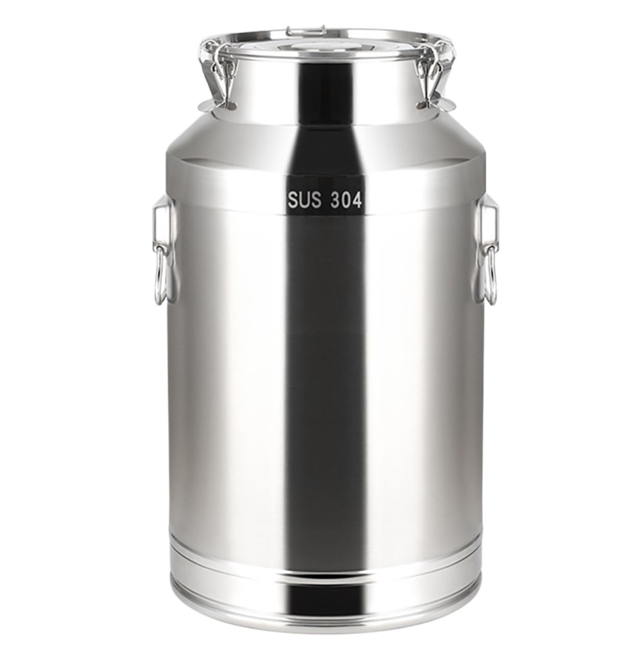 Milk Bucket Milk Can Stainless Steel Milk Bucket Transport Jug Wine Pail Can Liquid Container Storage Liquid Container Storage (Silver 30 * 54cm)
