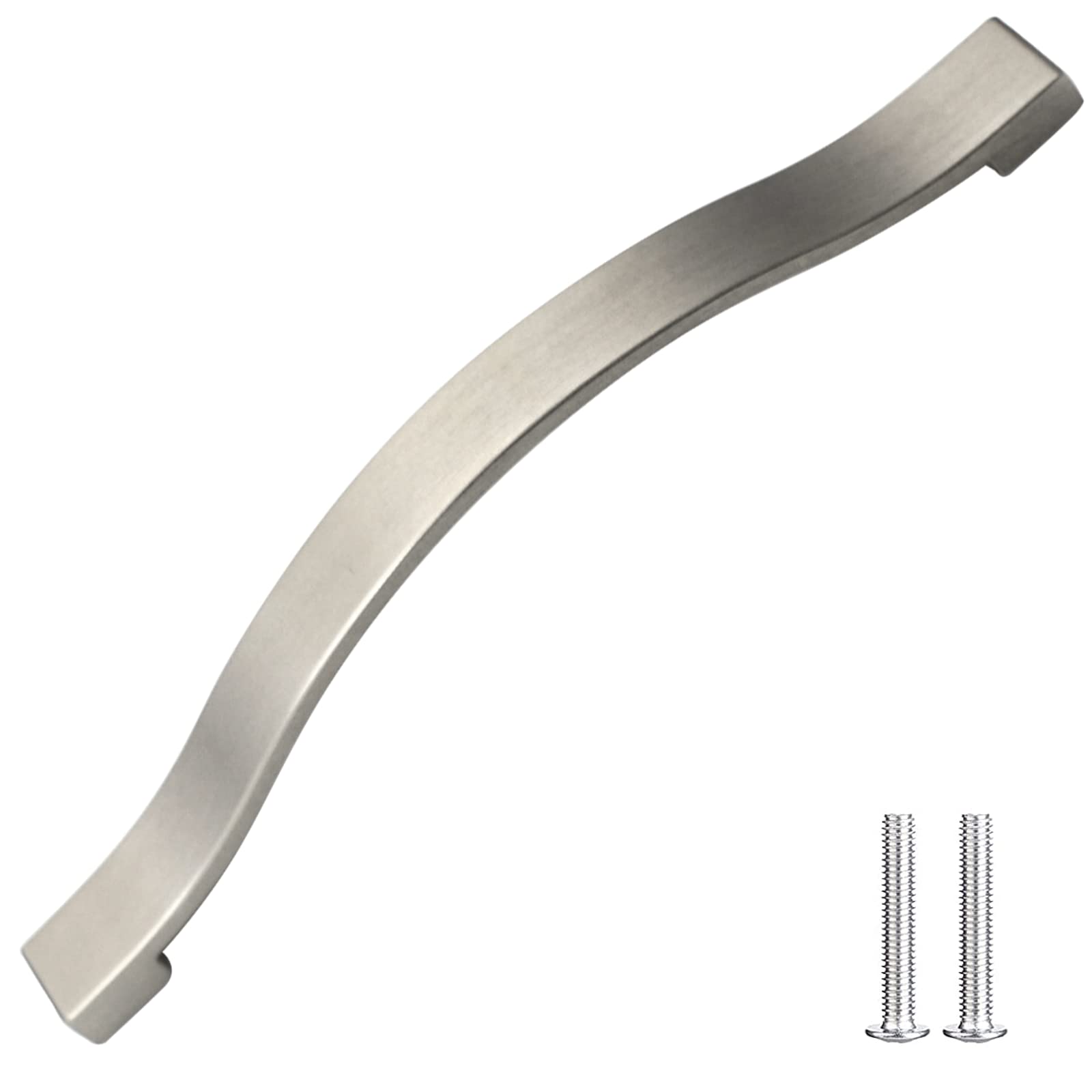 Decoranddecor Brushed Chrome Floria Bow-Style Polished Chrome Cabinet Handles – Kitchen Cupboard And Wardrobe Pulls For Drawers & Doors, Elegant Silver Furniture Handles - 192Mm Hole Center,