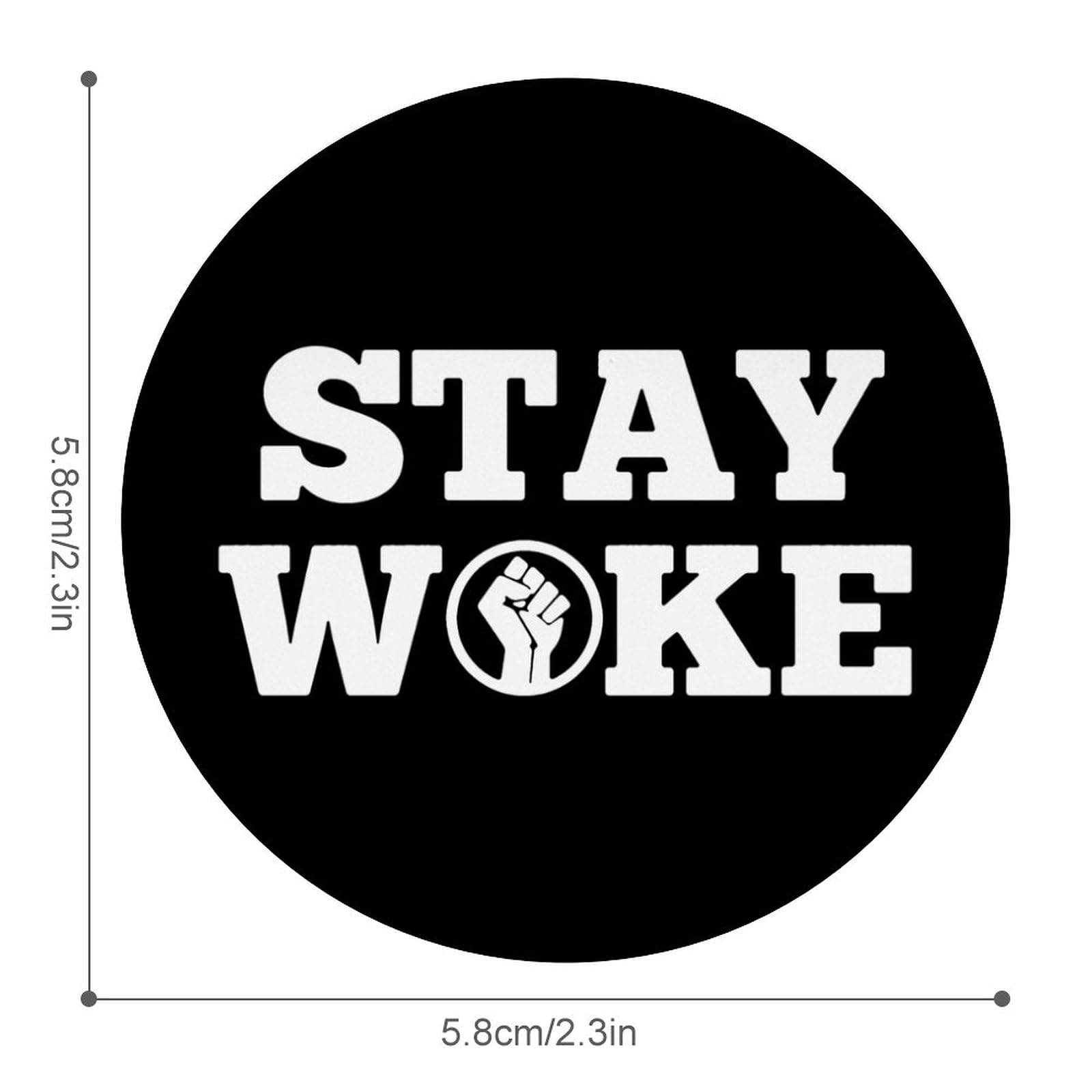 Stay Woke Brooch Pins Fashion Tin Plate Badge Pin Gifts Round 5PCS