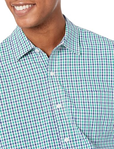 Image of Amazon Essentials Men's Regular-Fit Long-Sleeve Casual Poplin Shirt, Button Front, Business Casual, Collared