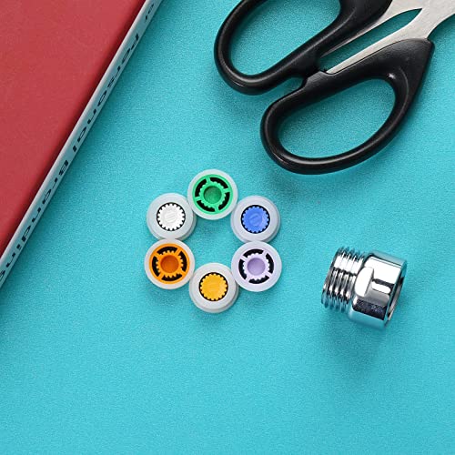 7 Shower Flow Reducer Limiter Set Water Flow Saver Adapter Set Flow Reducer Limiter 1/2 Inch Flow Restrictor Control Valve Flow For Fixed Shower Head And Handheld Shower 1.2/ 1.5/ 1.8/ 2/ 2.2/ 2.5 Gpm #TOP6
