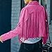 Western Jackets for Women Faux Suede Leather Fringe Jacket Cropped Moto Biker Cowgirl Jackets Fashion Hippie Outfits