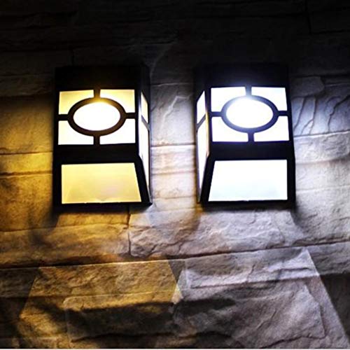 Flameer 2Pcs Solar Power Wall Light LED Lâmpada De Parede Sensor De Movimento Para Jardim Ao Ar Livr
