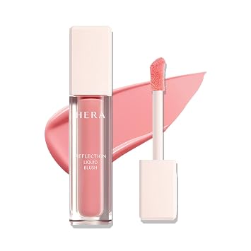 HERA Reflection Liquid Blush #227 Dolly Peach 7.5g Glass Skin Glow, Hydrating Serum Formula with 70% Skincare Ingredients, Buildable Radiance, Sheer Color, Korean Makeup