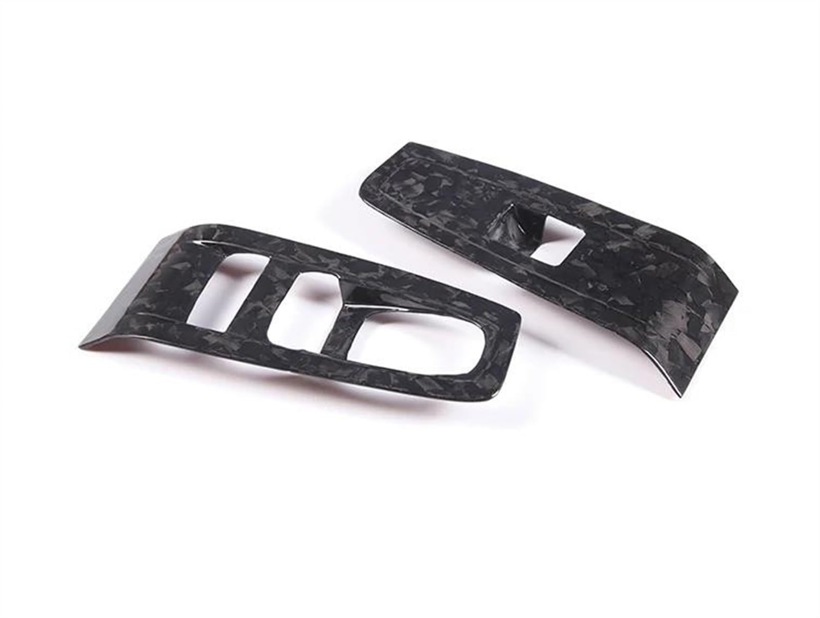 Real Carbon Fiber Car Glass Lift Button Frame Decorative Sticker Interior Accessorie for Subaru BRZ 2022 Anti-dust(Forged Pattern)