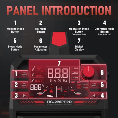 Image of YESWELDER 220A TIG Welder 5 In 1 with Pulse, 110V /220V Dual Voltage STICK /DC TIG /PULSE TIG /COLD SPOT TIG /WELD CLEAN MODE with HF Start, Auto Post-Gas, Foot Pedal Interface