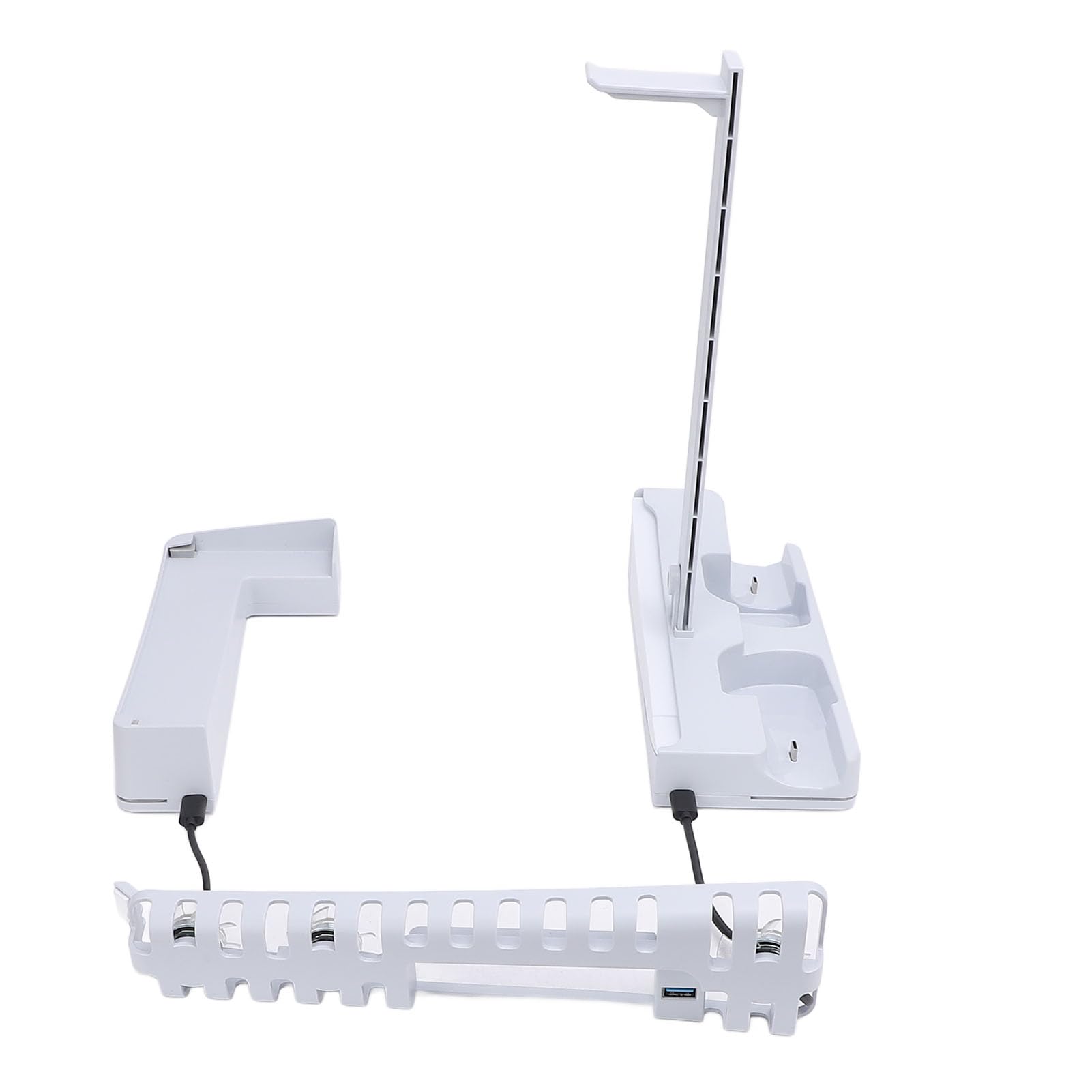 Soporte Horizontal con Ventilador de Refrigeración y Cargador Doble para Mandos, 14 Efectos de Iluminación RGB, Carga Rápida para Jugadores de Consola