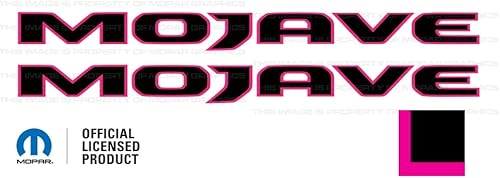 Miniatura 5 de Decal Mods Mojave - Calcomanía gráfica de vinilo para Jeep WranglerMojave JLJT (2019-2022), color negro con contorno gris oscuro FBDRKGO (juego de