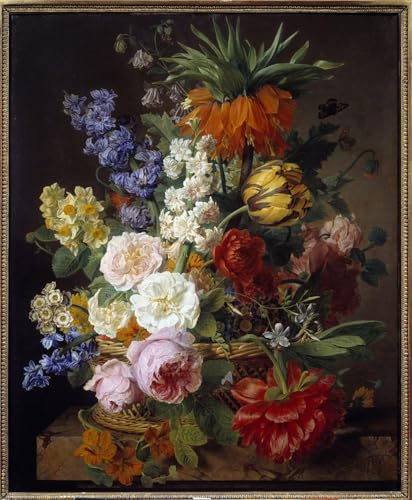 Tableau toile de fleurs Van Dael pour créer une ambiance chaleureuse dans votre salon