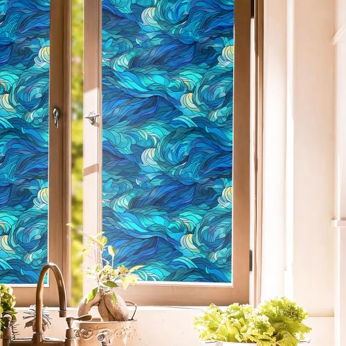 Vinilo decorativo ventana 15.7x118in Blue REDAMANCY miniatura 1