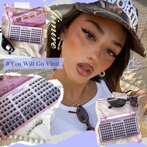 Image of Natural Lash Clusters Wispy 8-12MM Short Eyelash Clusters CC Curl 120Pcs | Wispy Cluster Eyelash Extensions Thin Band Individual Cluster Lashes DIY Lash Extensions for Soft Glam Makeup Look Daily Wear