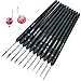 Produktbild Wandefol 11Pcs Pinselset, Detail Pinsel, Professionelle Mal- und Zeichenpinsel, Ideal für Aquarell Öl Acryl Nail Art & Modelle (Schwarz)