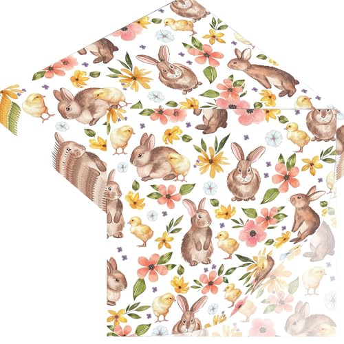 20 Oster Servietten 33 x 33 cm Papierservietten für Osterdeko Frühlingsfest Familienfeier Brunch und Tischdeko