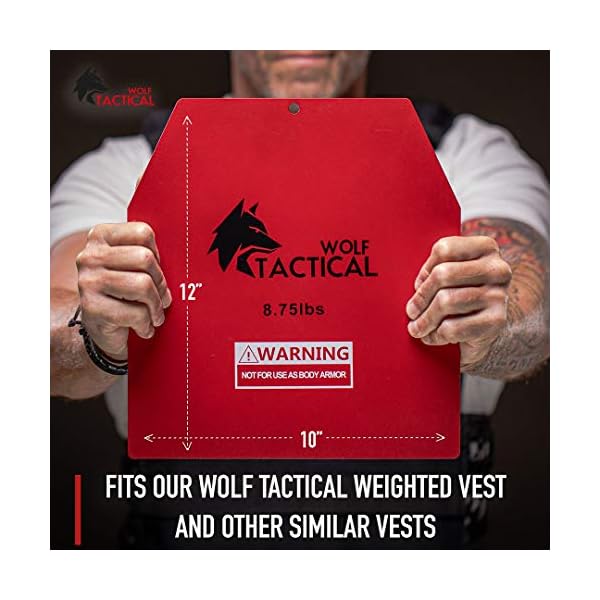 WOLF TACTICAL Weight Vest Plates - 5.75/8.75/14.5/19.75LB Pairs - WODs, Strength Training, Running, Heavy Workouts