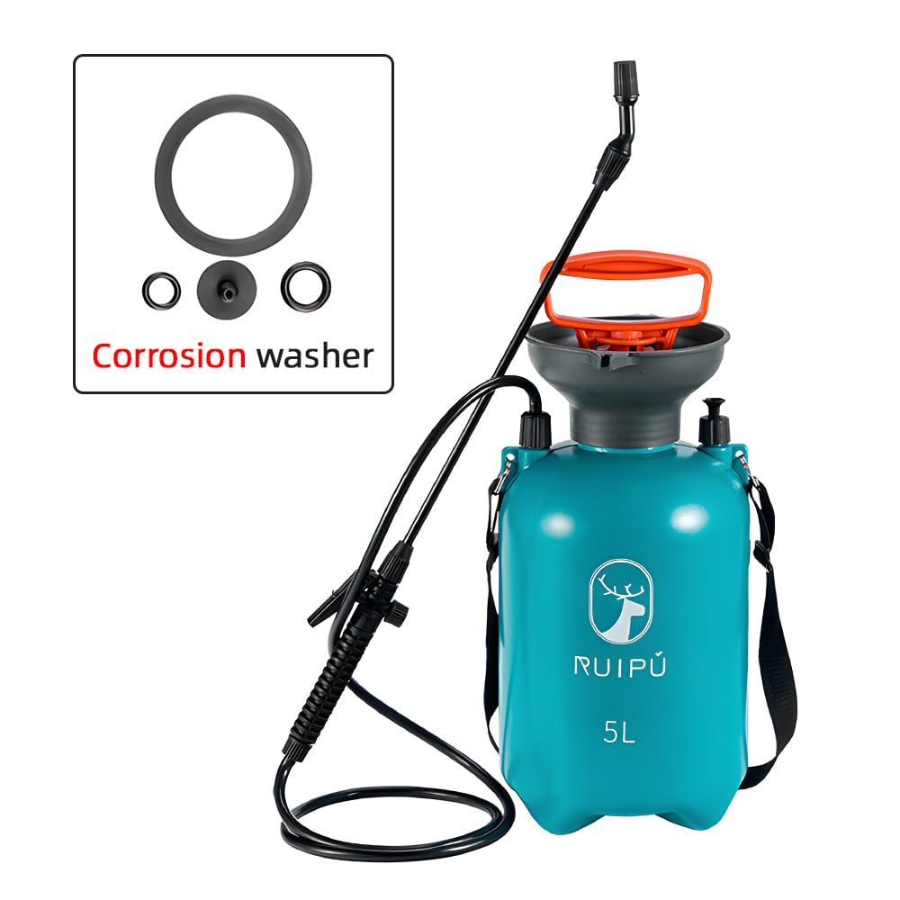 Spruzzatore portatile a pressione da giardino con valvola di rilascio Lancia spray girevole Tracolla regolabile per prato cortile erbaccia pesticidi erbicidi irrigazione fertilizzante
