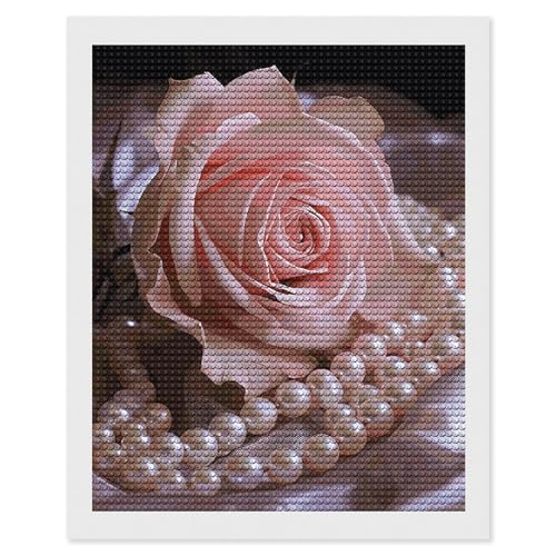 Kit peinture diamant rose et perles broderie diamant rond