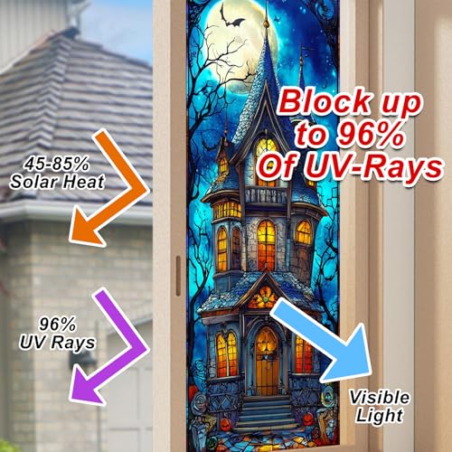 Película Decorativa para Ventana Halloween Castillo Encantado miniatura 5