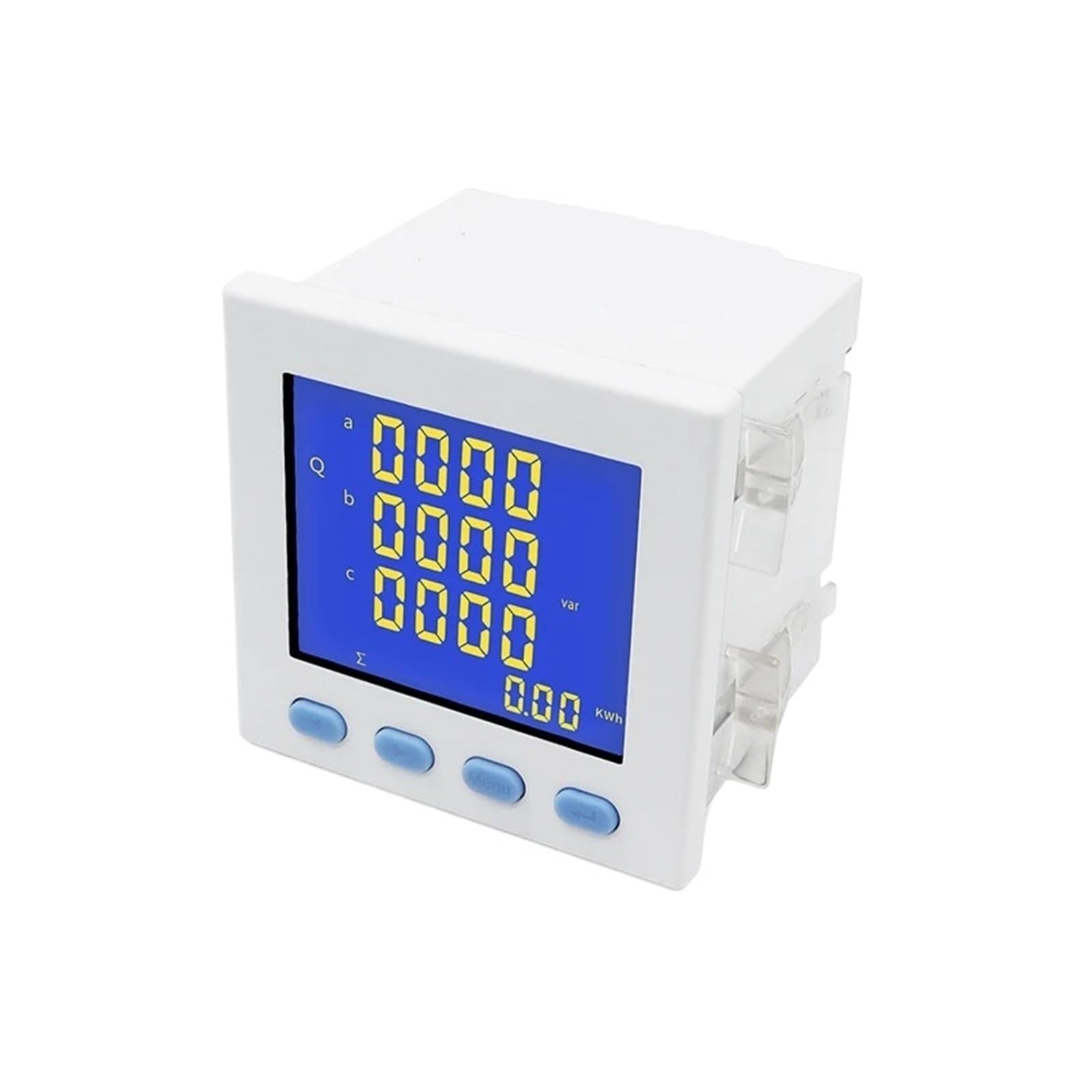 Medidor de panel Medidor de electricidad Vatios hora multifunción 5A Amperios voltios Medidor de factor de potencia | Ammeter(Black)