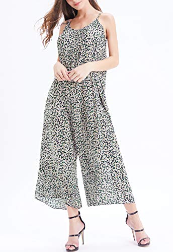 Image of BUENOS NINOS Women's V Neck Floral Maxi Dress Boho Printed Adjustable Spaghetti Strap Ethnic Beach Long Dress with Pockets
