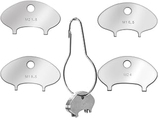Herramienta De Extracción De Aireadores,Juego De 4 Llaves Insertas De Acero Inoxidable | Herramienta para Extraer la Rejilla del Grifo | Para Accesorios Restrictores Con Rosca Y Carcasa De Tamaño Regu