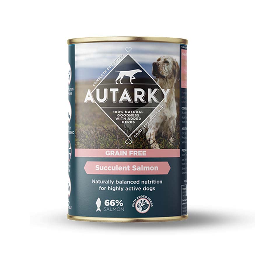 Autarky Grain Free Succulent Salmon Complete Tins 12x395gm
