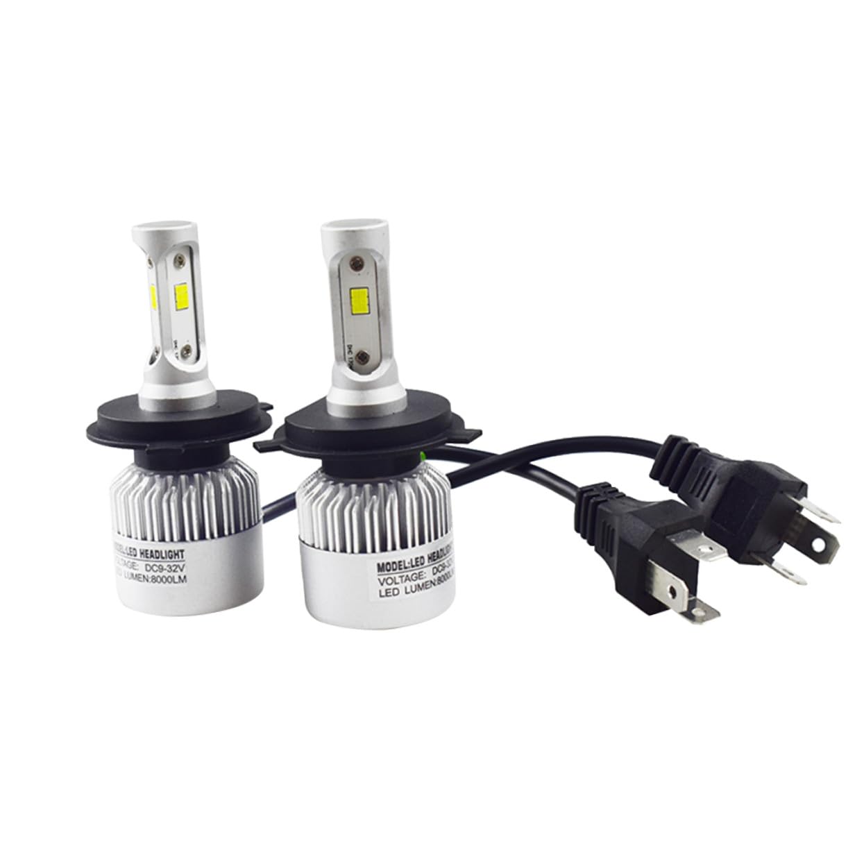 ULTECHNOVO 2 pièces Ampoule LED Csp pour Phare de Voiture Lumineuse et Résistante Pluie avec Ventilateur Intégré et Dissipateur Aluminium Éclairage pour Auto et Camion