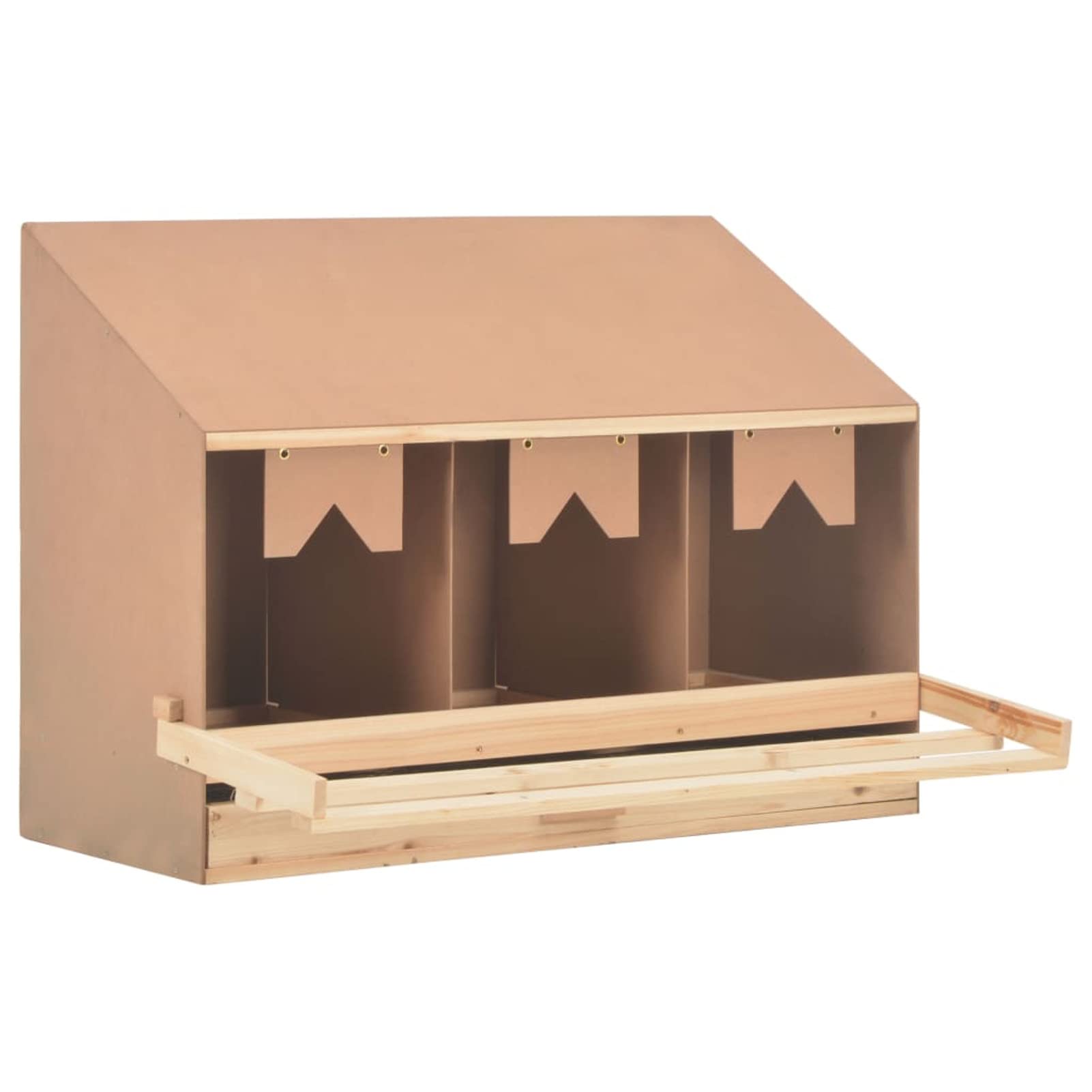 JUDYY Casetta Cova per Galline 3 Scomparti 93x40x65cm Legno di Pino,Casetta Cova per Galline,Pollaio per Galline-170655
