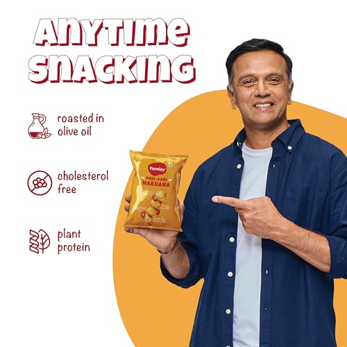 Image of Farmley Peri Peri Makhana | Roasted In Olive Oil | Healthy & Crunchy Snack | 20 g Pack (Pack of 1)