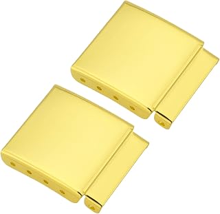 2PCS 18MM Watch Strap Bracelet Extender Extend Straps Bands Clasp Extension Link Brushed Steel Extra Additional Adjustment Repair Accessory For Watchmaker,GOLD