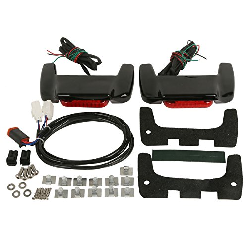 Kit de tapa para alforjas rígidas en negro vibrante con spoiler LED para Harley Touring FL (1993-2013) miniatura 1
