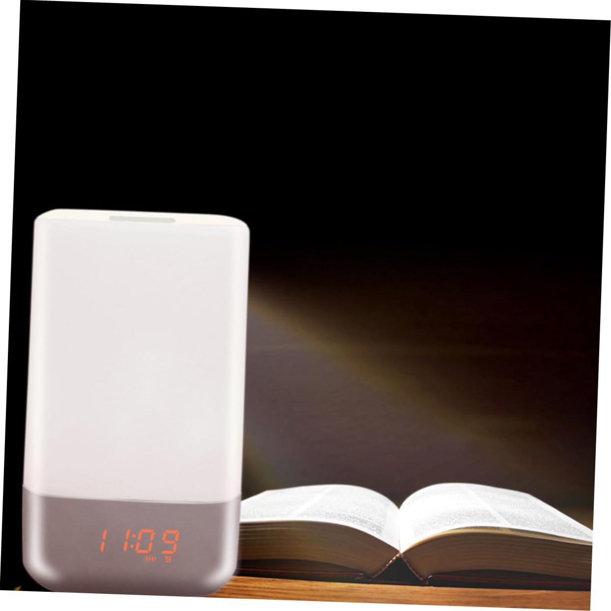 Ciieeo Reloj Despertador con Simulación de Luz de Alba y 7 Tonos Ambientales, Reloj LED con Luz RGB Regulable para Dormitorio