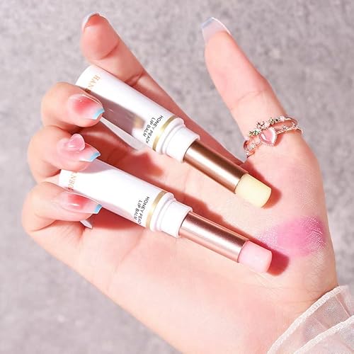 Bingbrush 2 Pcs Peaches Color Changing Lipstick &Lip Balm, Long Lasting Labiales Lip Gloss Tinted Magic Lip Stain Makeup Moisturize Lipstick Set For Women #TOP7