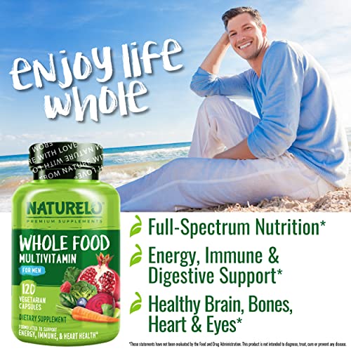 image for NATURELO Whole Food Multivitamin for Men - with Vitamins, Minerals, Or
