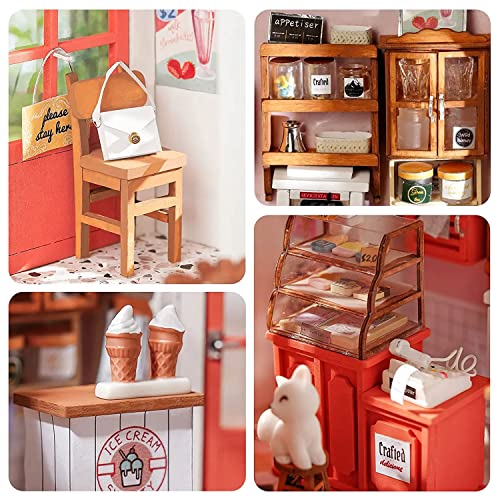 DIY Dollhouse Miniature House Kit mit Möbeln Maßstab 1:24 Kreativzimmer Tiny House Kit Puppenhäuser zum Bauen für… – Bild 4