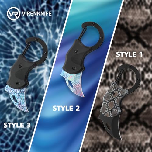 Image of Small Pocket Knife for Women Men,Cool Folding Knife Box Cutter,Folding Utility Knife with 1.38''Sharp Blade,Mini EDC Knives for Everyday Carry,Ideal Gifts for Men(Snakeskin Pattern)