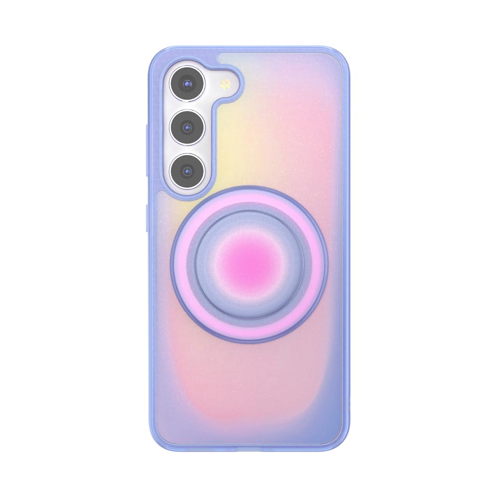 PopSockets Samsung Galaxy S23 Phone Case Compatible with MagSafe, Purple - Aura