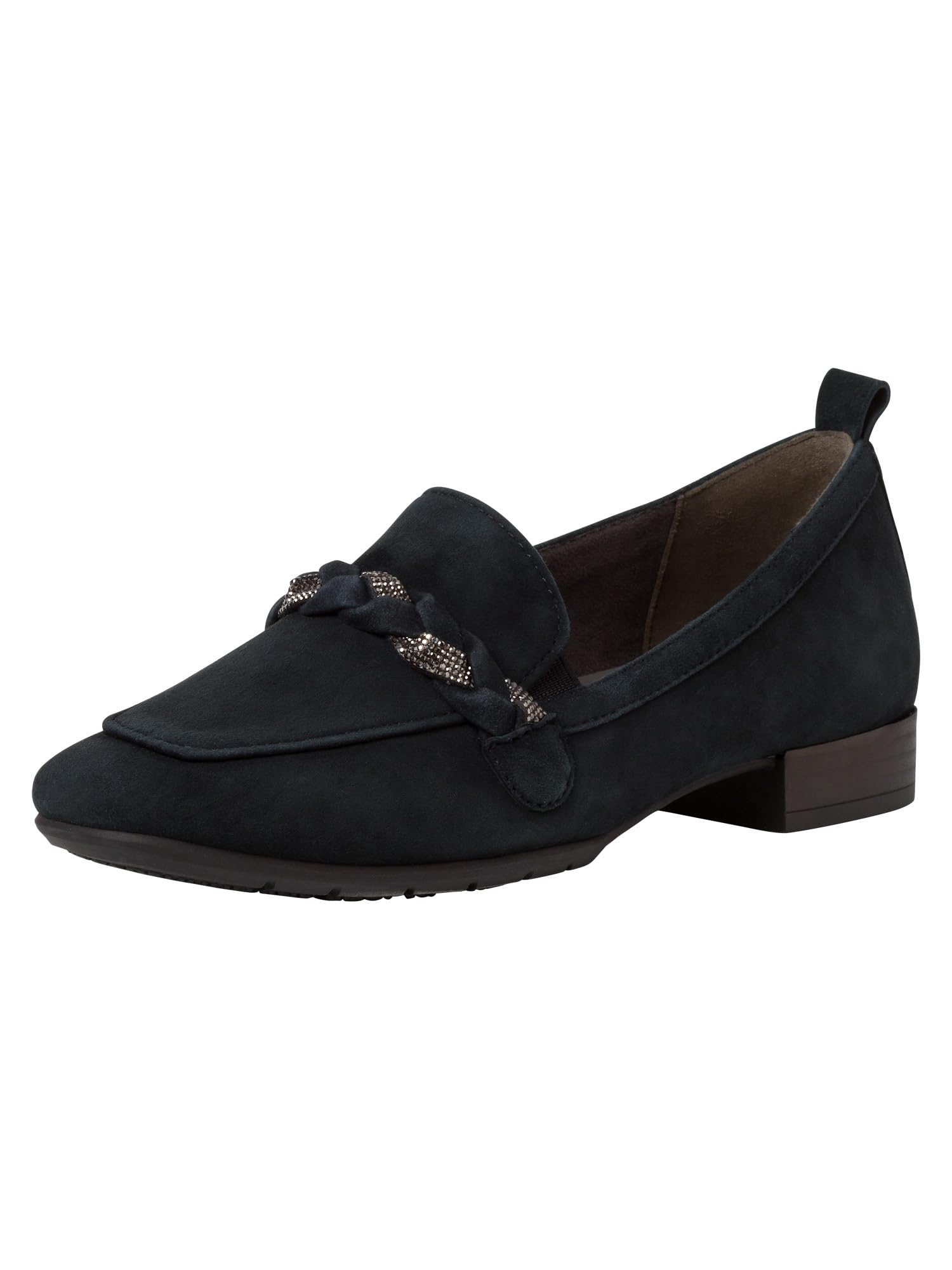 Tamaris Comfort Women’s Loafers Flat Leather Business Slippers Comfort Fit , Navy, 3,5 UK
