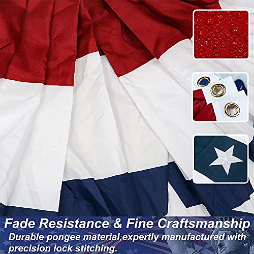 3Pieces American Bunting Flag, Usa Pleated Fan Flag, 2×4Feet Patriotic Bunting Banner, July 4Th Memorial Day, Independence Day Decoration #TOP1