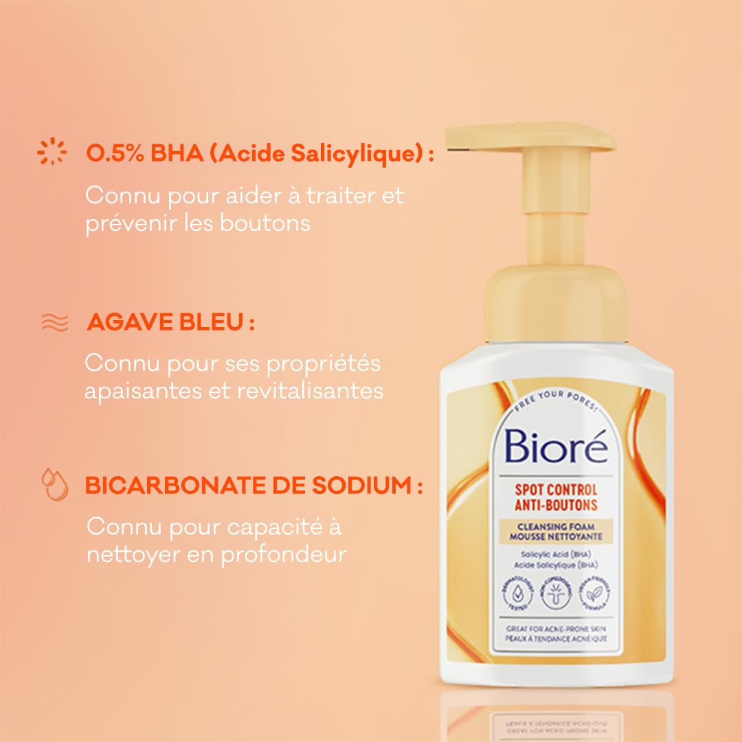 Biore Mousse Nettoyante BHA Anti-Boutons 200ml