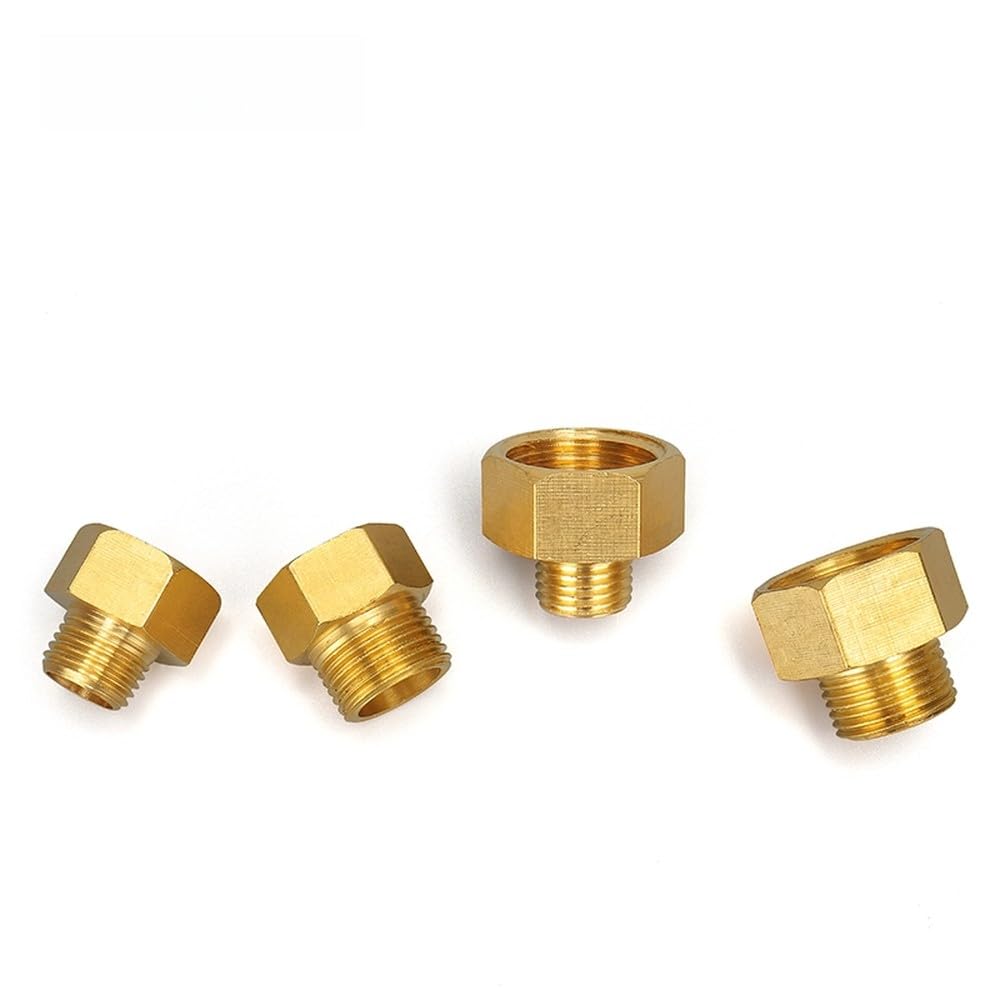 Connettori per tubi in ottone con filettatura maschio-femmina da 1/8" a 1/4" a 3/8" a 1/2" Adattatore accoppiatore in ottone Raccordo filettato